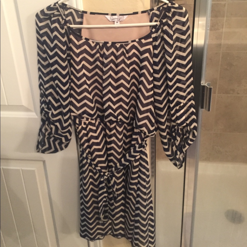 Chevron print dress
