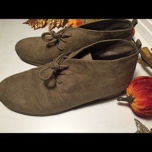 Franco Sarto Tan Lace Up Booties