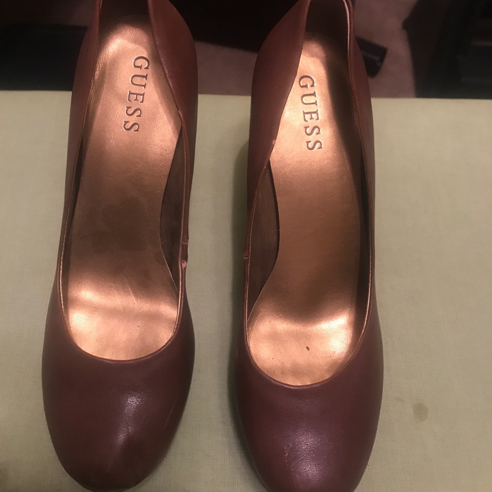 Brown Platform Guess Heels