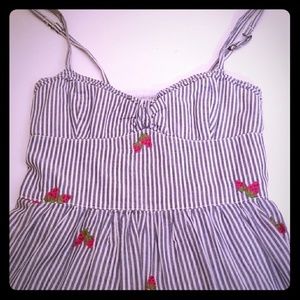 Hollister Strawberry Print Striped Dress