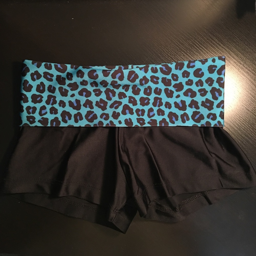 Blue cheetah dance shorts / booty shorts