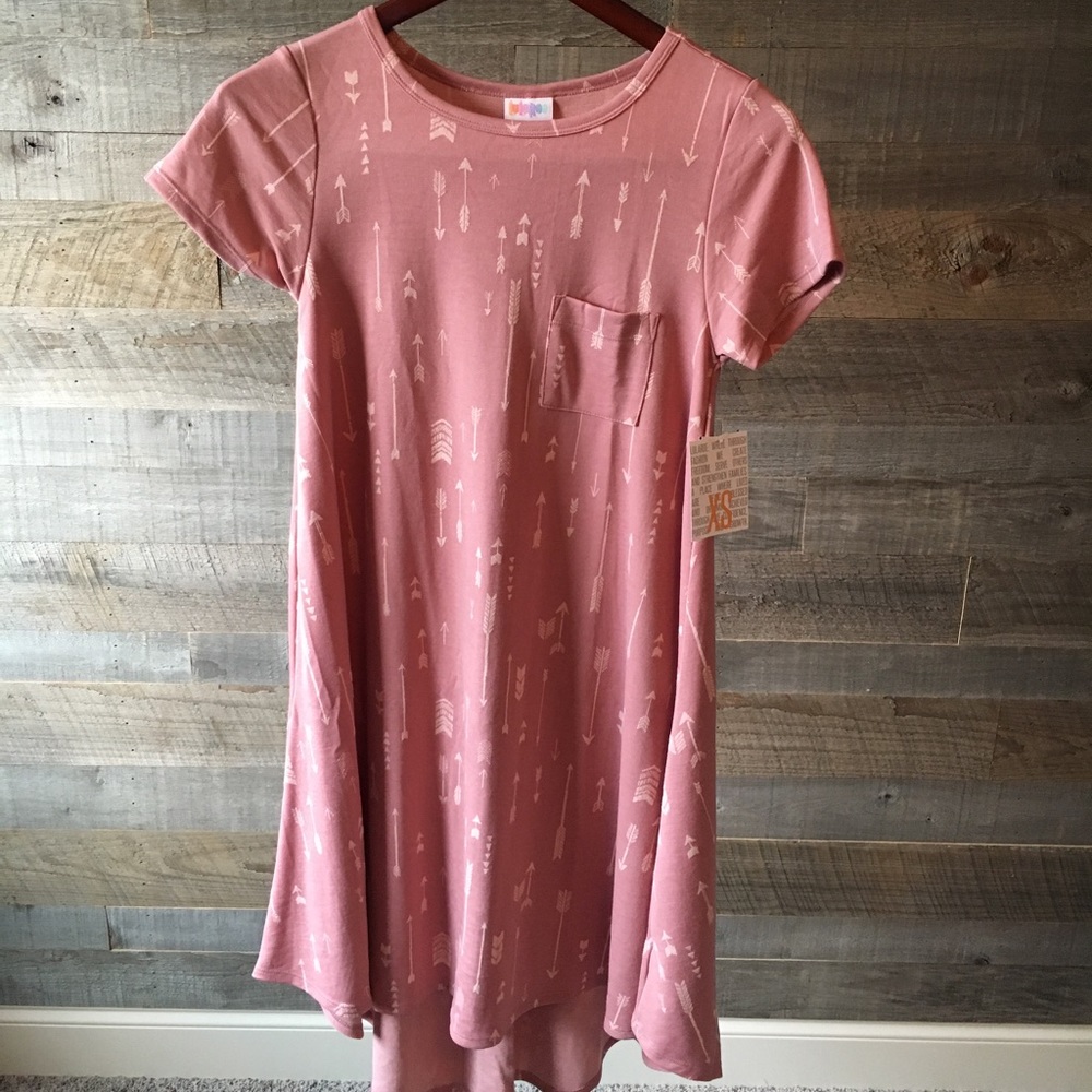 LuLaRoe XS Pink/Mauve Arrow Unicorn Carly BNWT!!