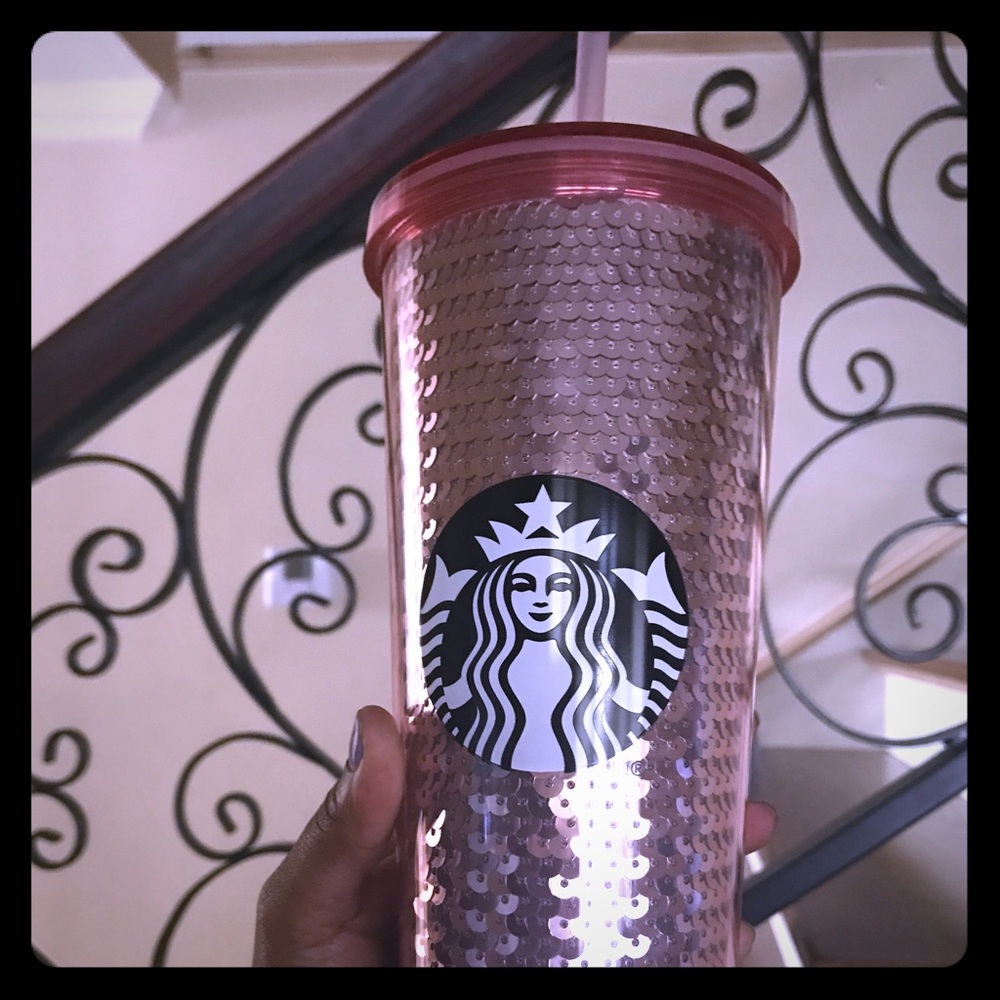 ⭐️Starbucks sparkly pink cold cup