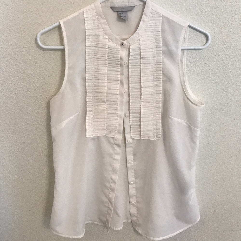 H&M Semi-Sheer Sleeveless Shirt