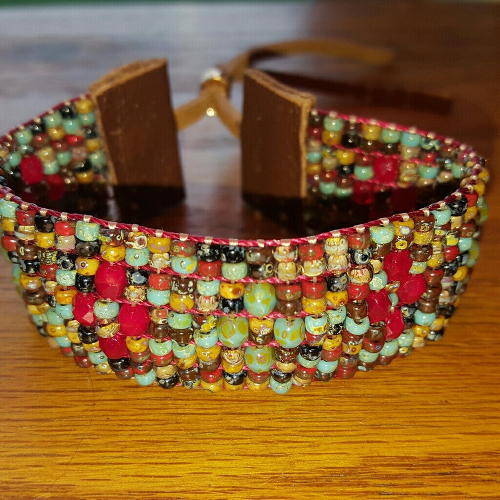 Hand loomed beaded bracelet