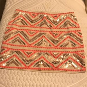 Aztec patterned mini skirt