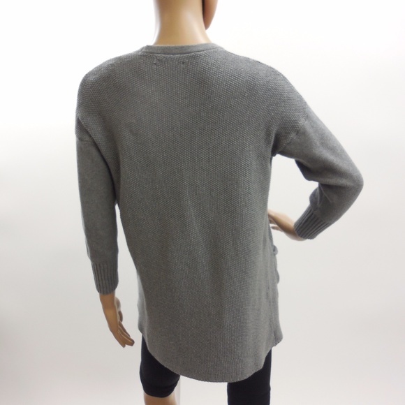 AEO Gray Open Front Long Sleeved Cardigan Sweater - Picture 5 of 5