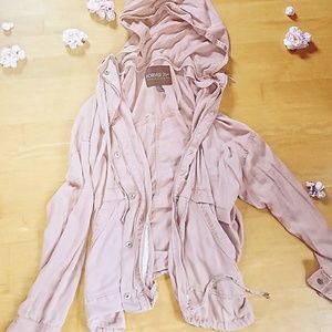 Pink Hoodie Utility Jacket