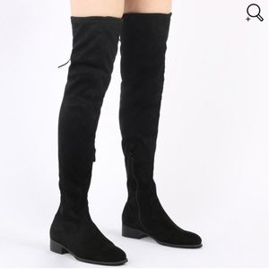 Public Desire Joy Over the Knee Boots in Black!
