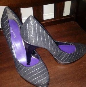 Nine west Pinstripe navy heals