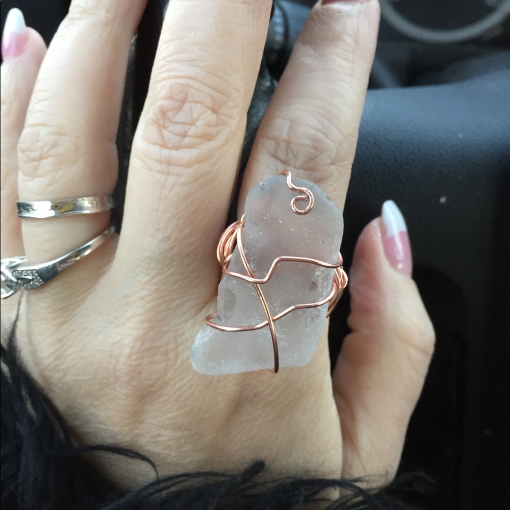 Sea glass ring