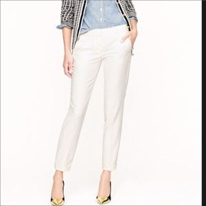 J Crew Cocktail Capri White Stretch