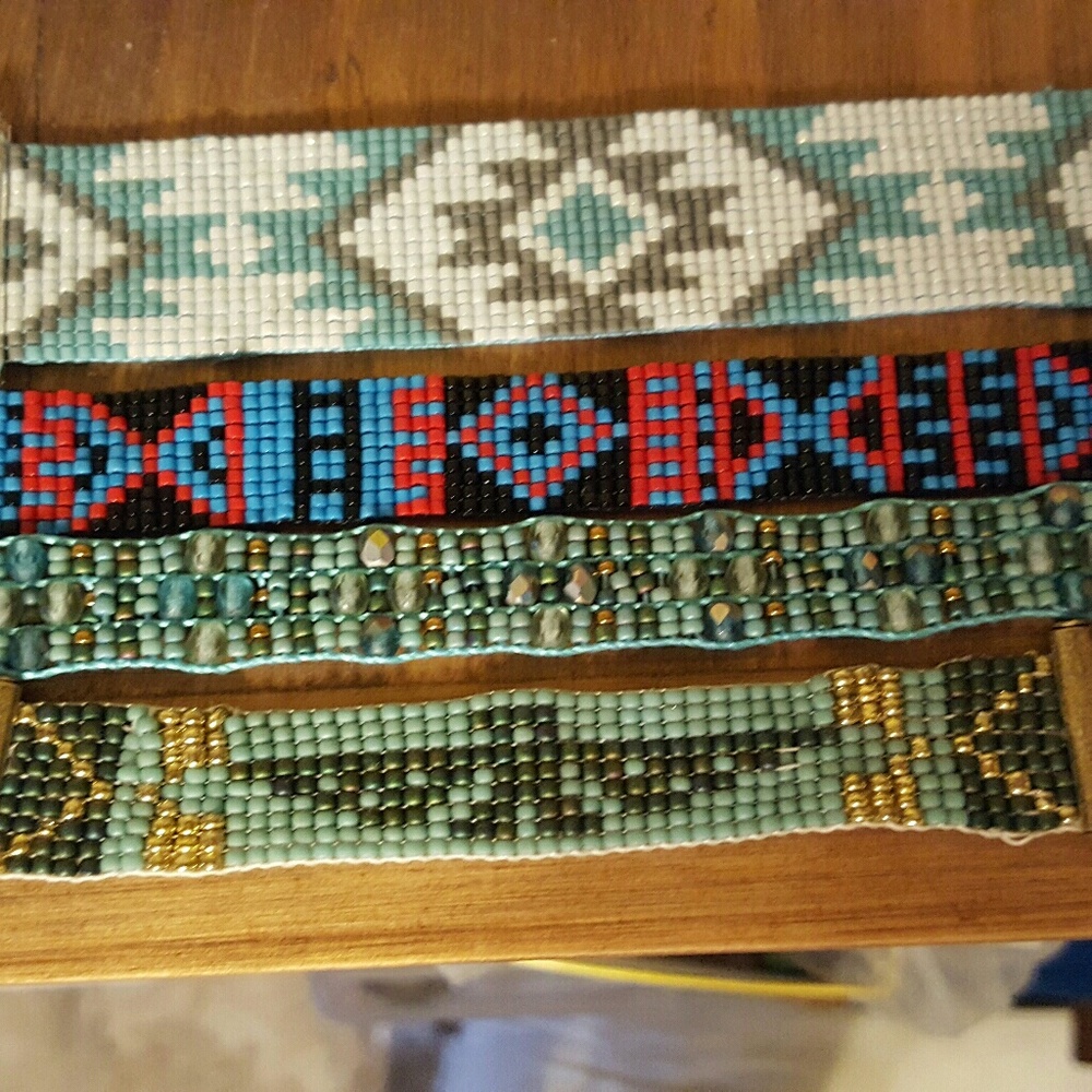 Hand loomed beaded bracelets
