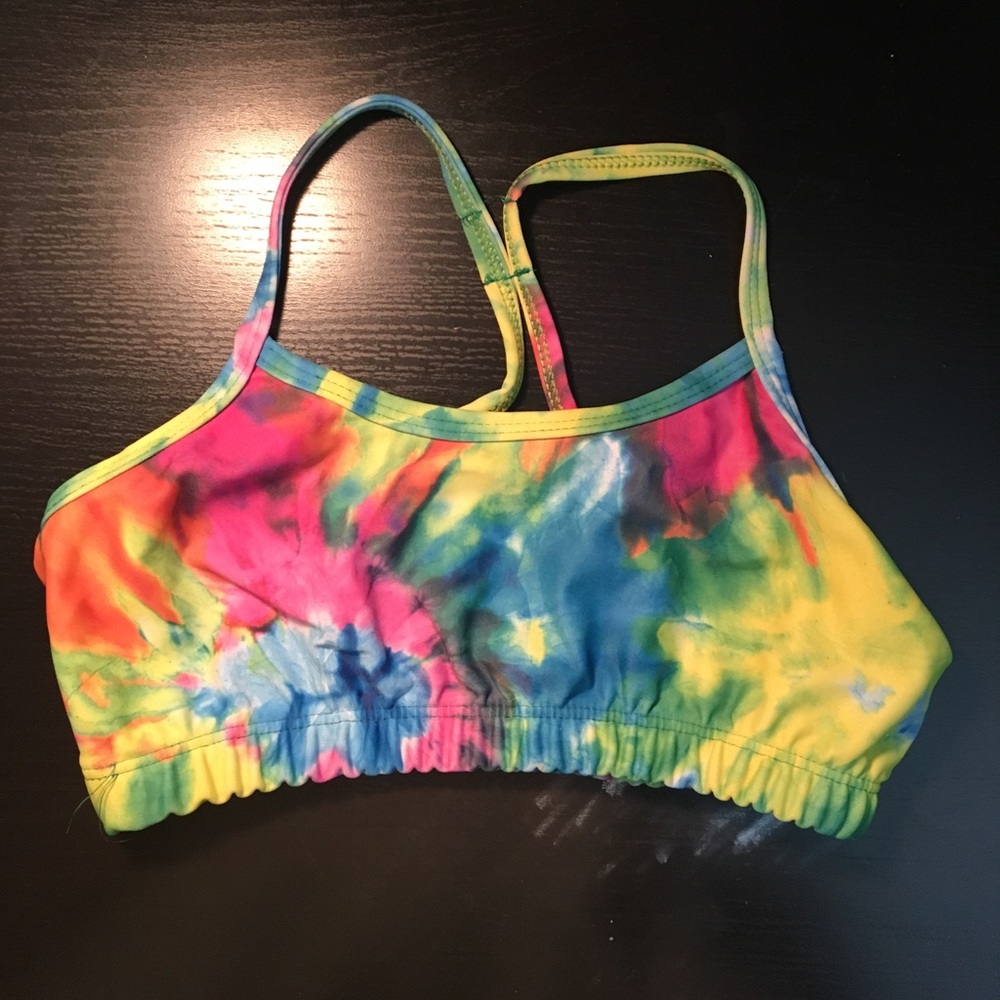 Girls Dance Tie Dye Sports Bra