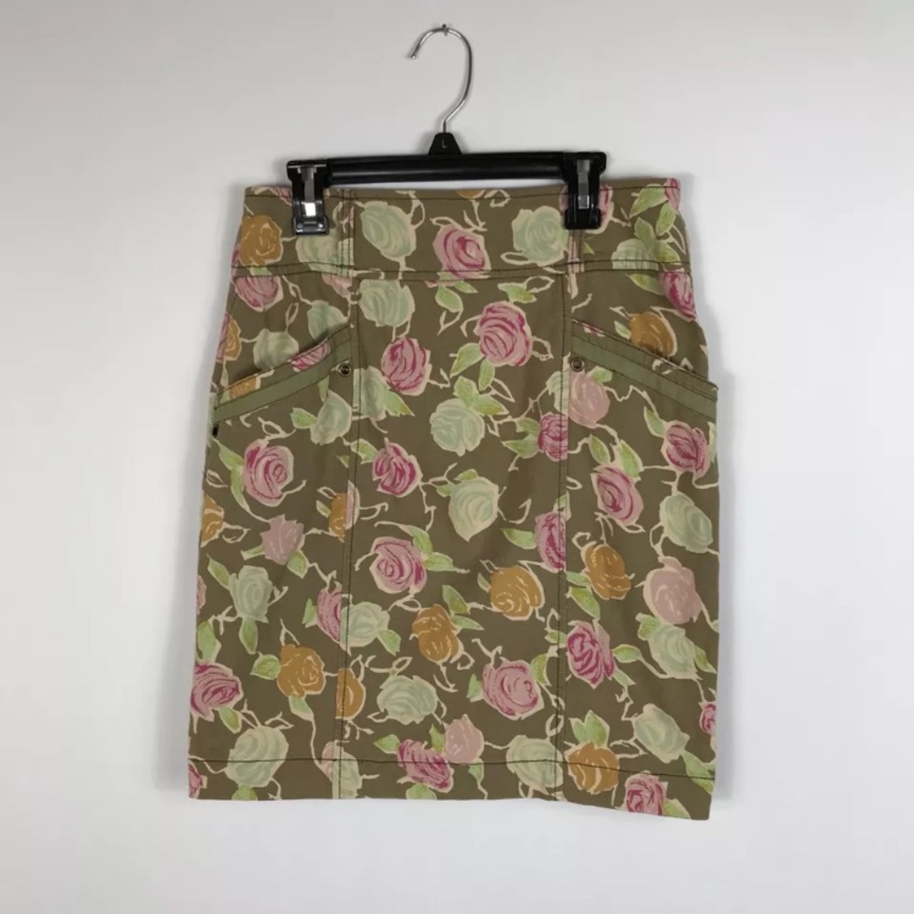 {Hei Hei Anthro} Brown Sidewalk Garden Skirt - Picture 2 of 8