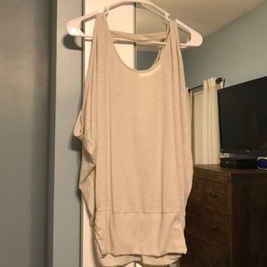 Beige and gold open back tunic