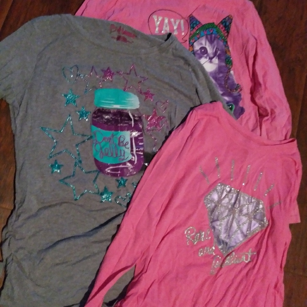 3 Long Sleeve Hanes Shirts