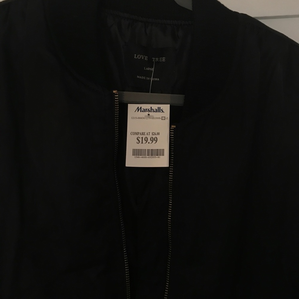 Black satin bomber jacket