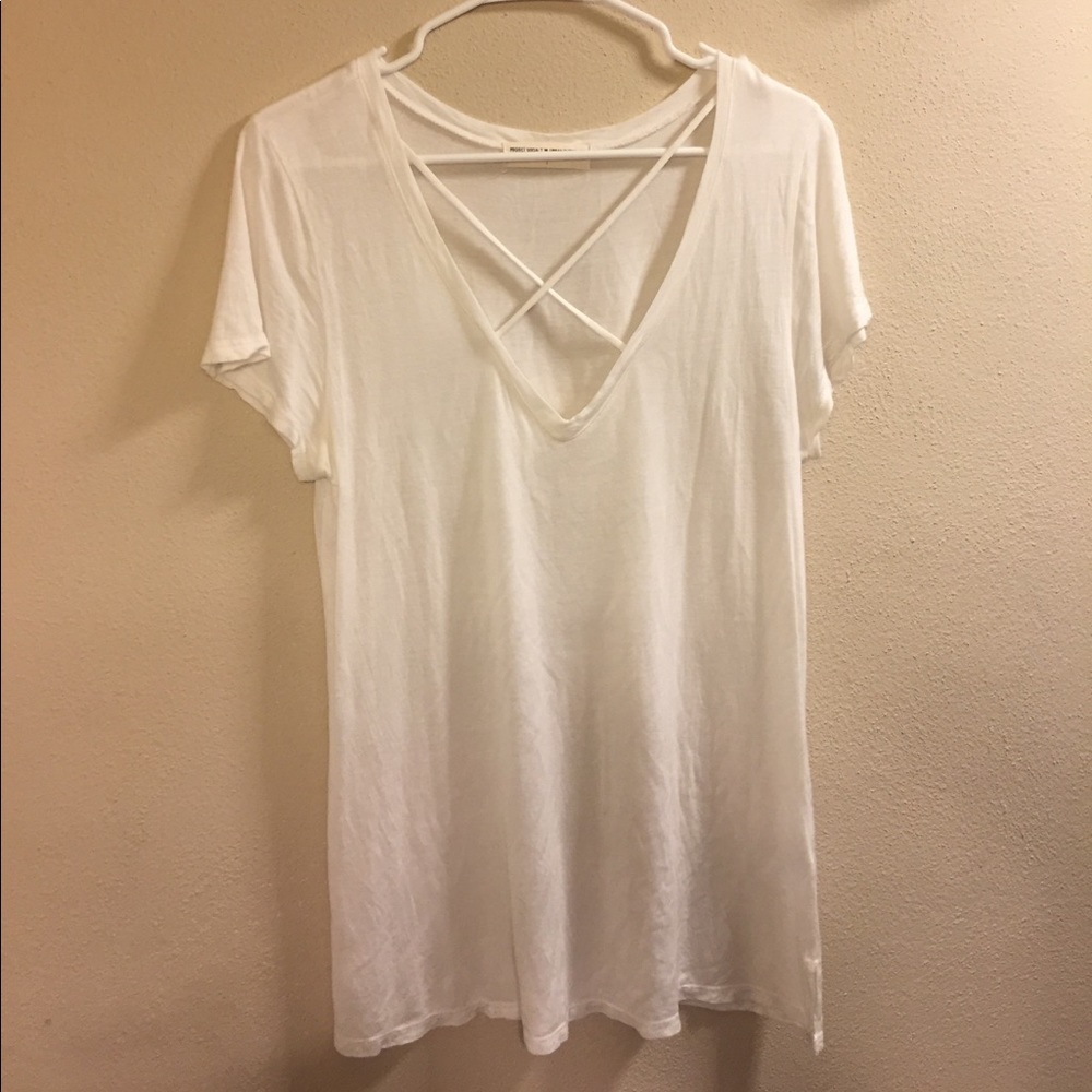 Urban outfitters cross neck tshirt
