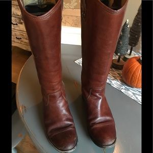 Melissa Button riding style boots by Frye