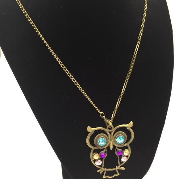🎉5/$25🎉 Owl Vintage Retro Look Long Necklace - Picture 2 of 3