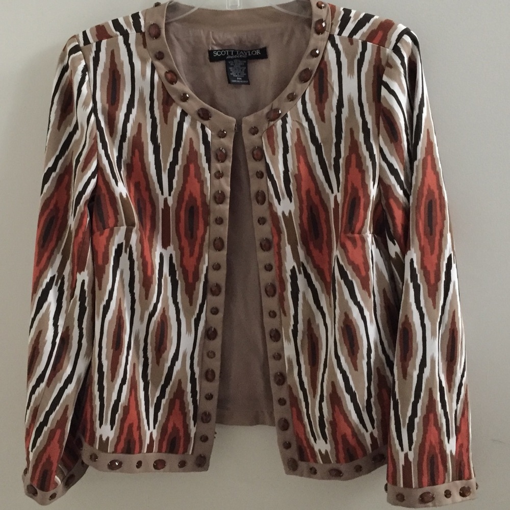 Scott Taylor Multi-Color Statement Jacket. Size M