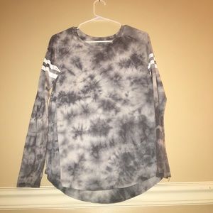 Long sleeve tie die justice shirt