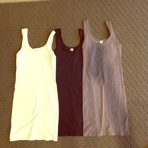 Cotton stretchy tank dresses