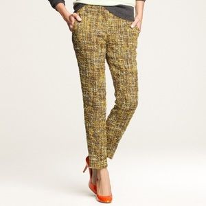 J. Crew Olive Cafe Capri in Harvest Tweed