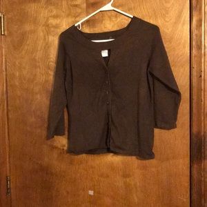Women’s Brown Button Up Cardigan Size M