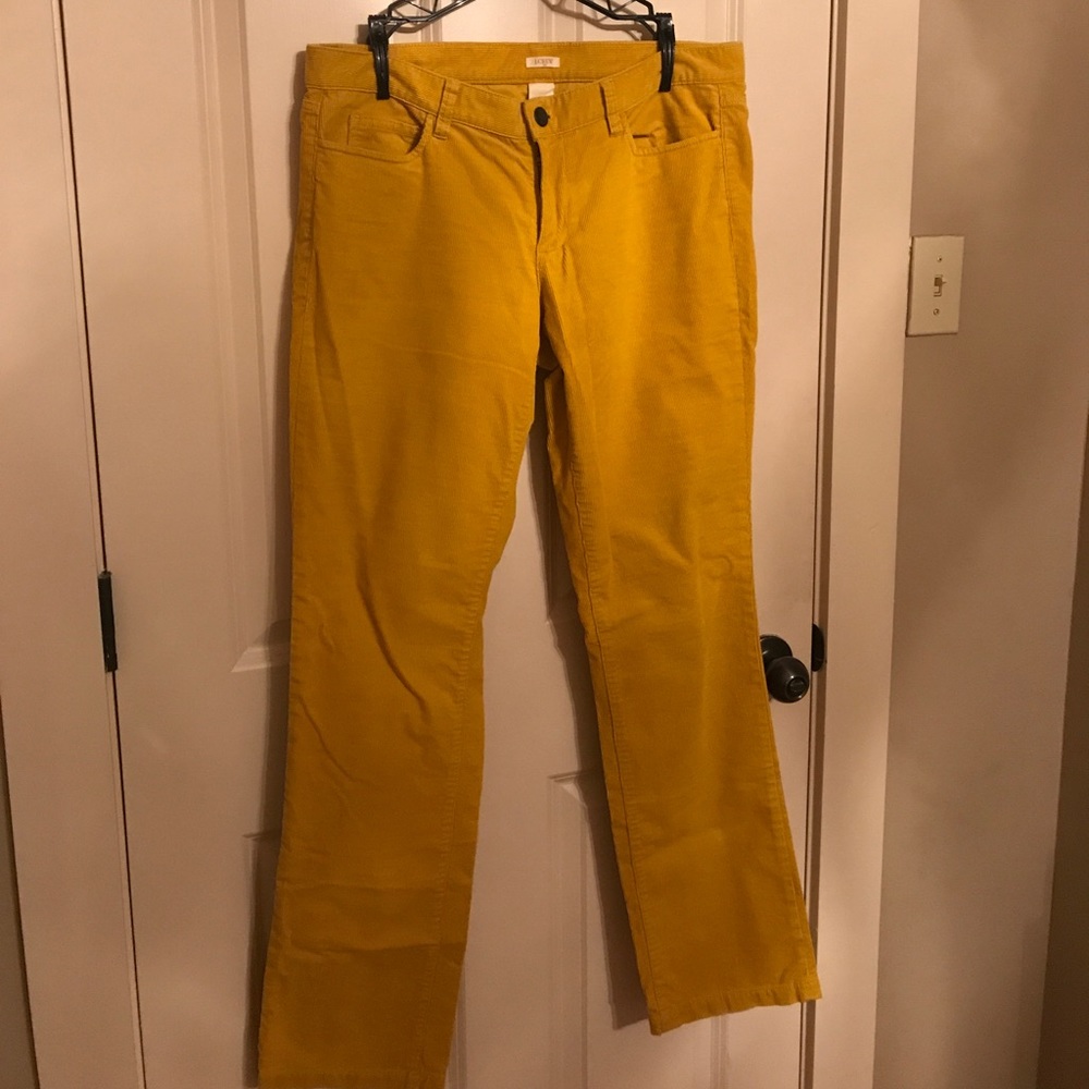 Jcrew yellow corduroy pants