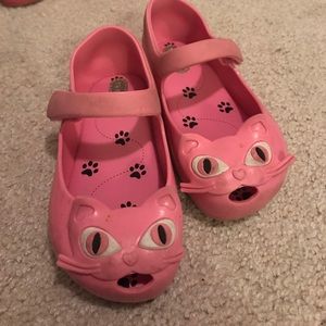 Bubble Gum Pink Cats Mini Melissa size 9