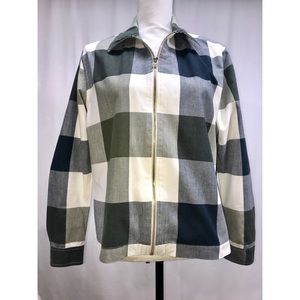 Plaid Zip Up Jacket
