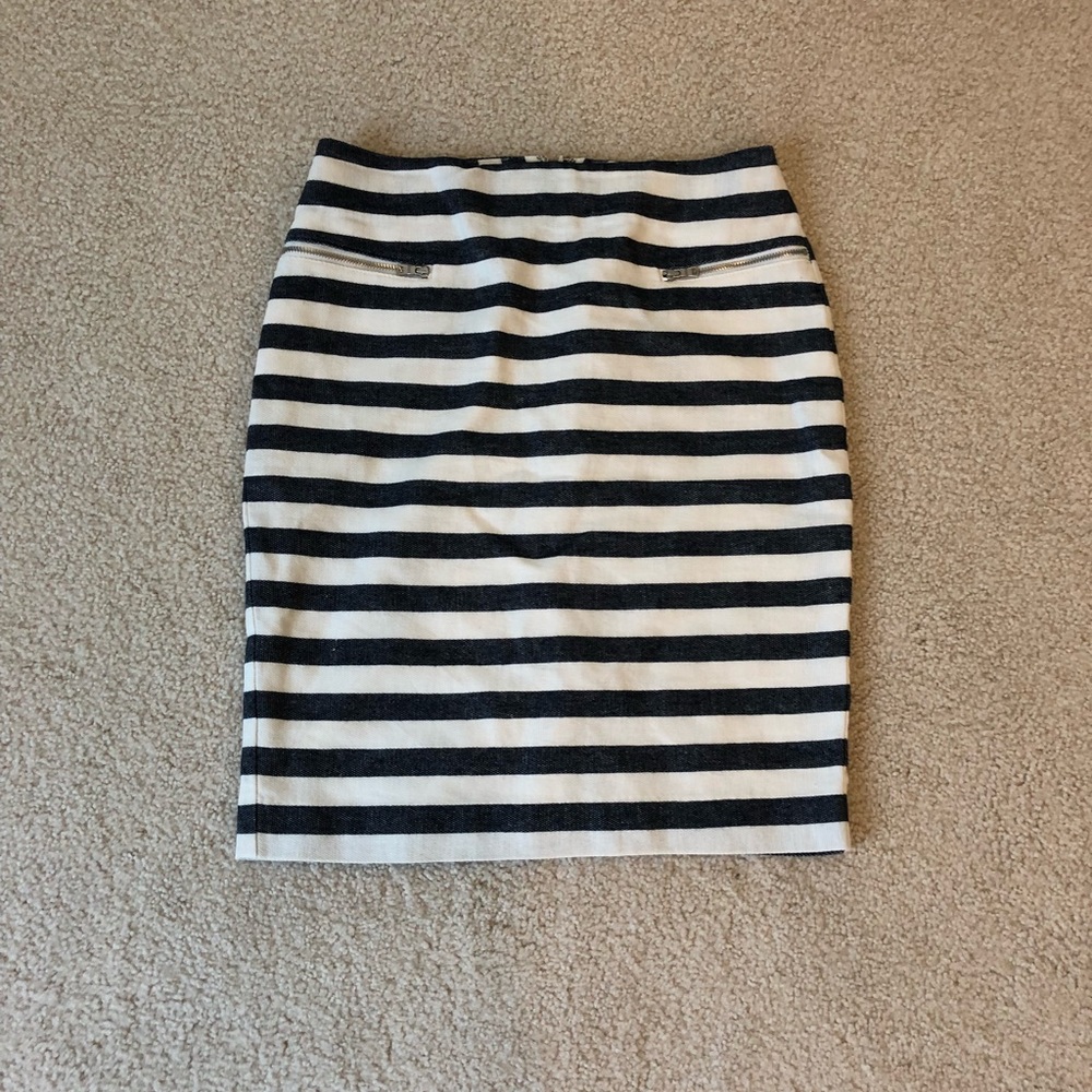 Ann Taylor striped pencil skirt