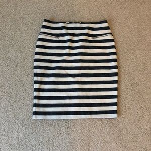 Ann Taylor striped pencil skirt