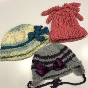 Bundle of girls winter hats