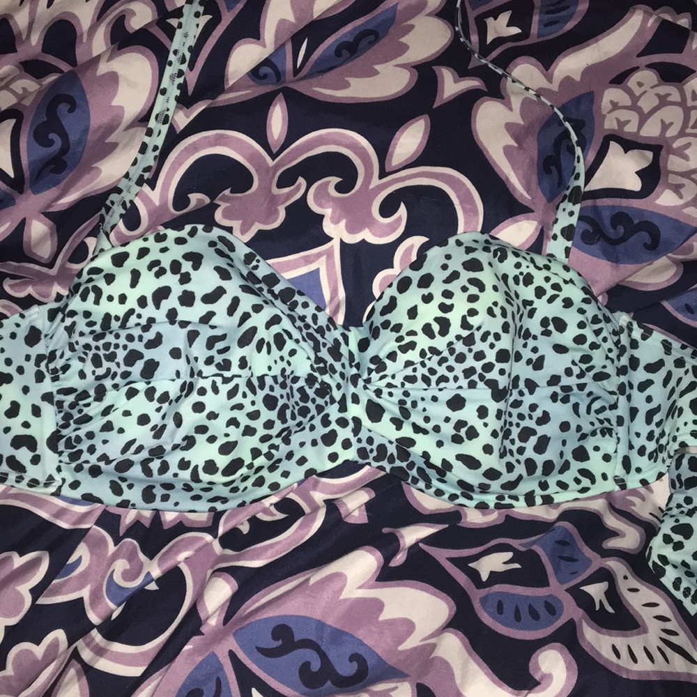 vs blue and black cheetah swim suit