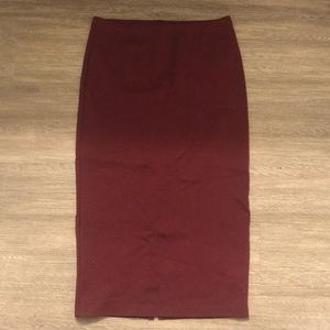 NWOT forever21 skirt wine colored size small