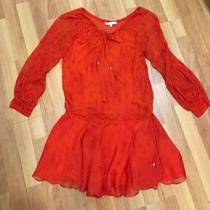 Alexis red silk dress