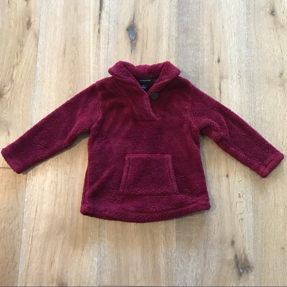 🦊 Lands End Pull Over Fleece Jacket