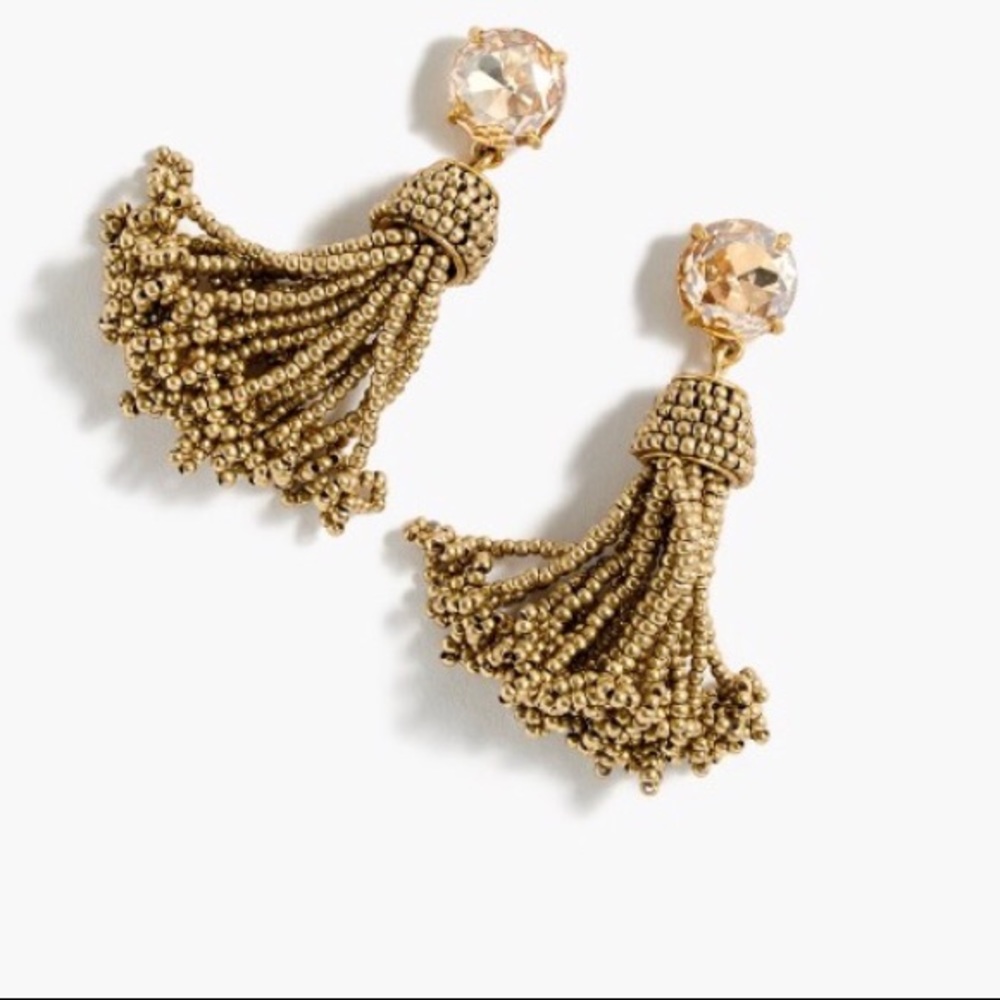 J.Crew Beaded Tassel earrings
