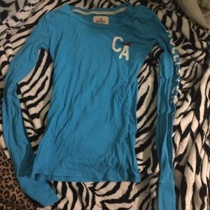 Blue hollister long sleeve shirt size Xs