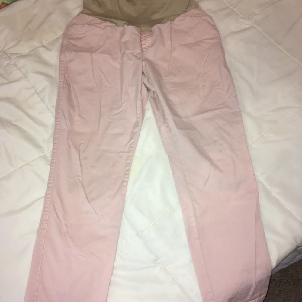 Pink maternity pants