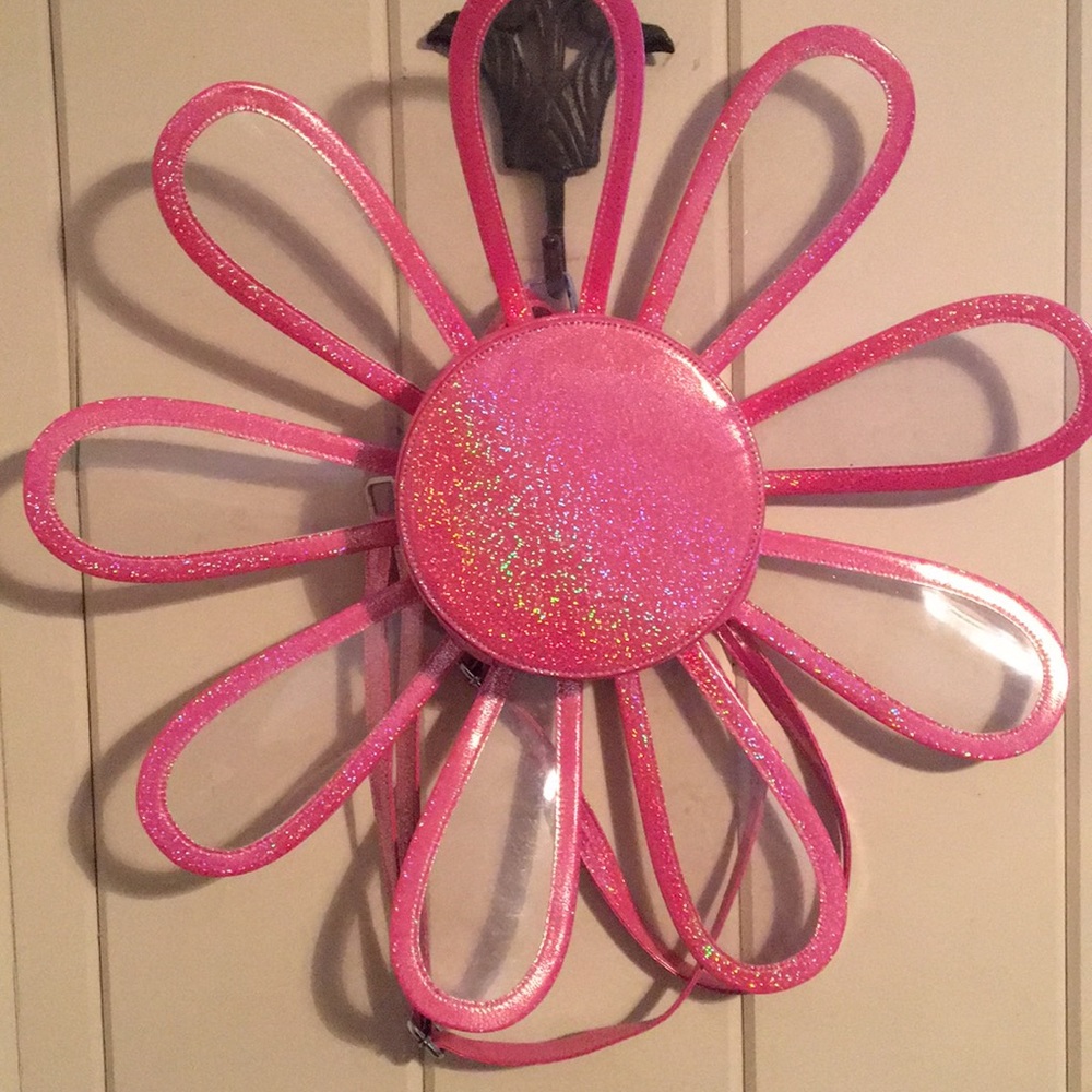 Holographic flower backpack