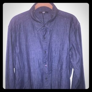 Uniqlo Dark blue button down