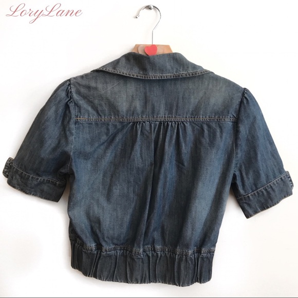 FOREVER 21 SHORT SLEEVE JEAN JACKET Size S - Picture 2 of 5