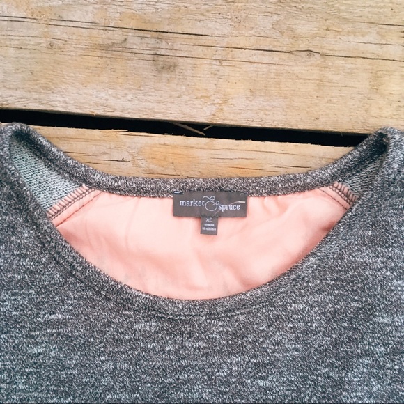 Market & Spruce Stitch Fix Gray Pink Lace XL 3X - Picture 3 of 7