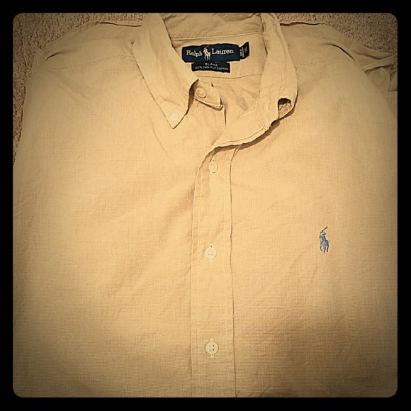 Ralph Lauren Other - 👔Ralph Lauren Khaki Gingham Checked Shirt MEDIUM