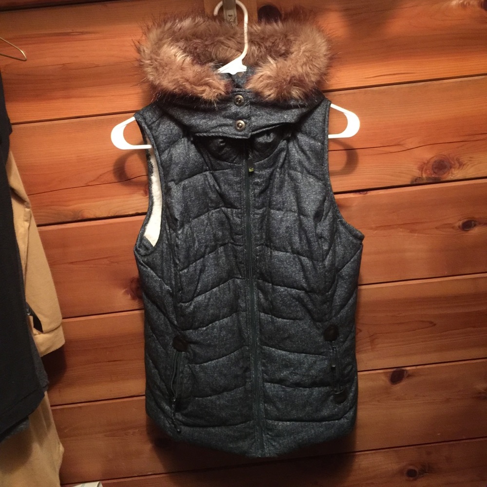 Faux fur lined vest