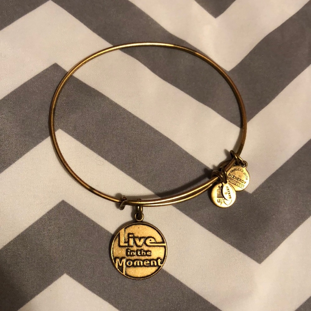 Alex and Ani gold “Live in the moment” bracelet